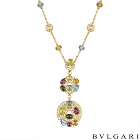 Bvlgari Yellow Gold Diamond & Multi-Gem Astrale Pendant